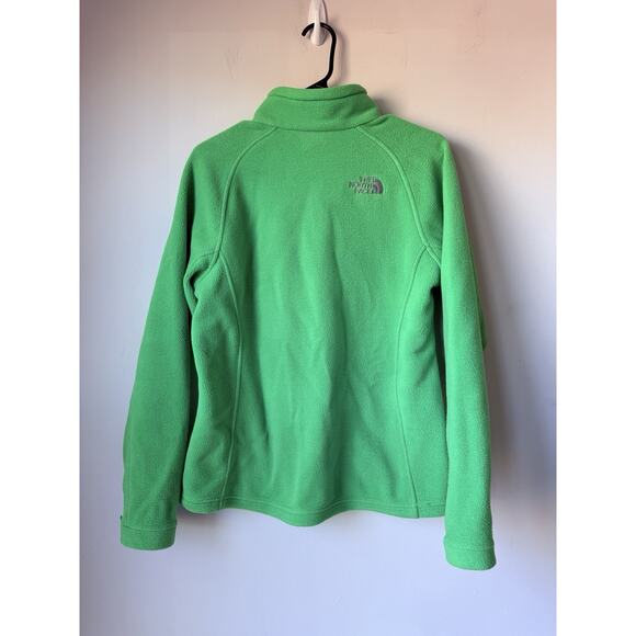North Face Jacket Womens Medium Green Full Zip Fleece Outdoors Hiking Pullover - Picture 2 of 7